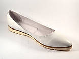 Білі шкіряні балетки жіноче взуття Gracia Alba by Rosso Avangard колір "Старс", фото 4