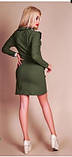Сукня жіноча спортивного стилю колір хакі, сукня з накладними кишенями, фото 2