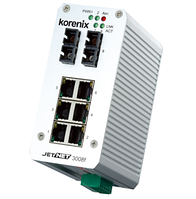 JetNet 3008f-s 8-портовий промисловий некерований комутатор Korenix