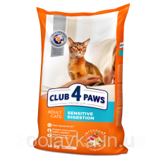 Club 4 paws преміум "чутливе травлення". повнораціонний сухий корм 14кг