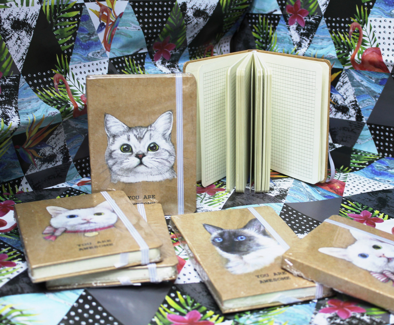 Блокнот на гумці "Кіт" А6 №133-2, фото 1