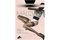 Эластичные элегантные самодержащие чулки OMSA Malizia 20 2, CAPPUCCINO (лёгкий загар)