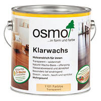 Масло для твёрдых пород дерева Osmo Klarwachs, 1101 бесцветное 2,5 л
