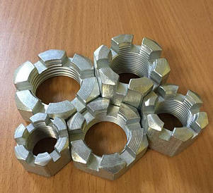 Гайка М14 прорізна і корончатая ГОСТ 5919-73, (аналог DIN 937)