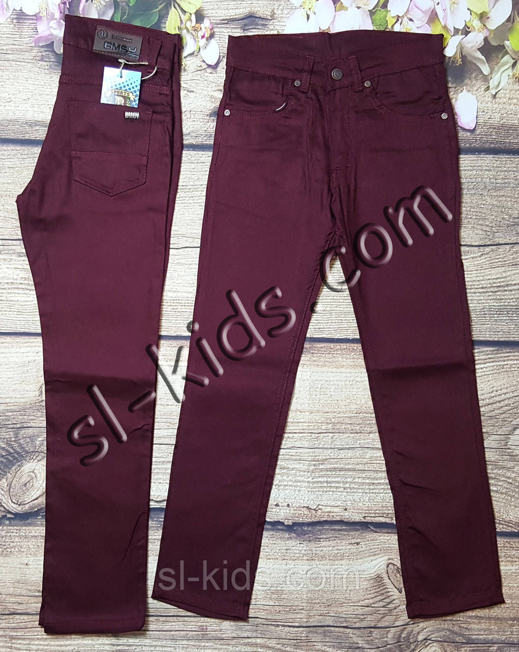Яскраві штани для хлопчика 12-16 років (розн) (бордові) пр.Туреччина