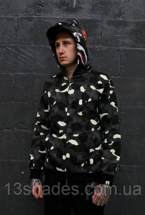 Худі фосфорна Bape Phosphorus , чорний, фото 1