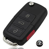 Корпус выкидного ключа ВАЗ Lada (3 кнопки+Panic+Логотип Lada)
