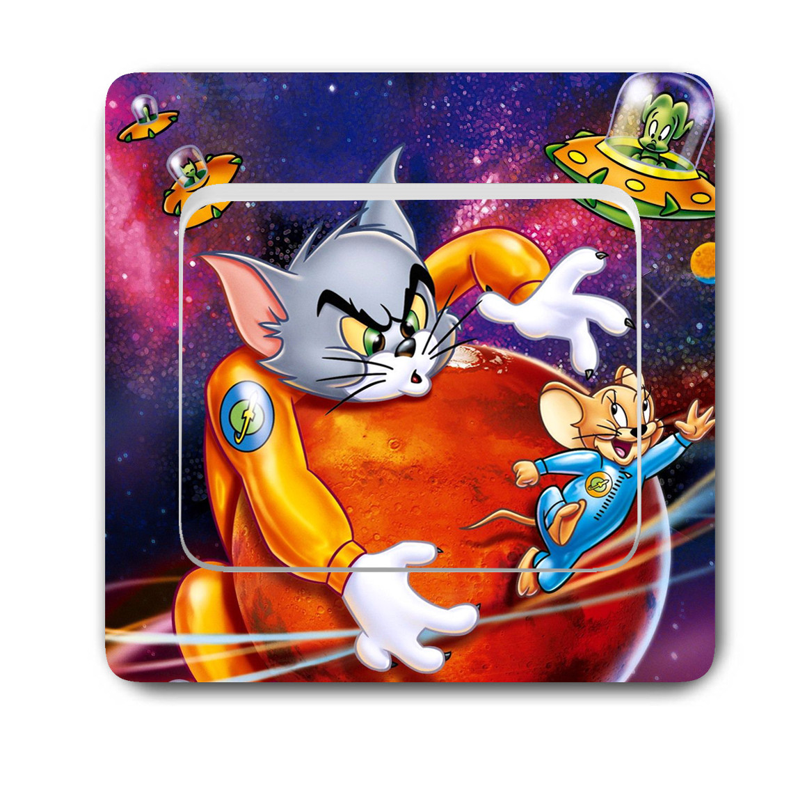 Наклейка на вимикач Том і Джері