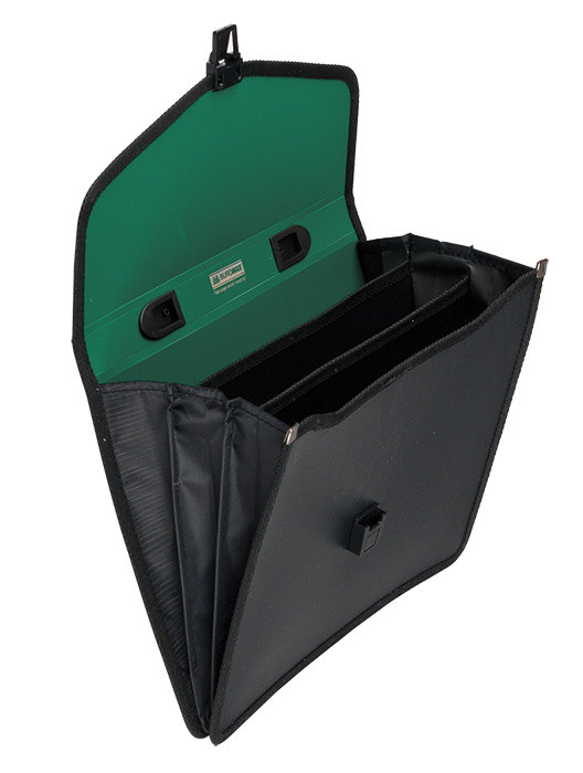 Портфель BUROMAX 32,5x24x3,5см 3 отделения пластик замок черный (BM.3734-02) - фото 2 - id-p286408952