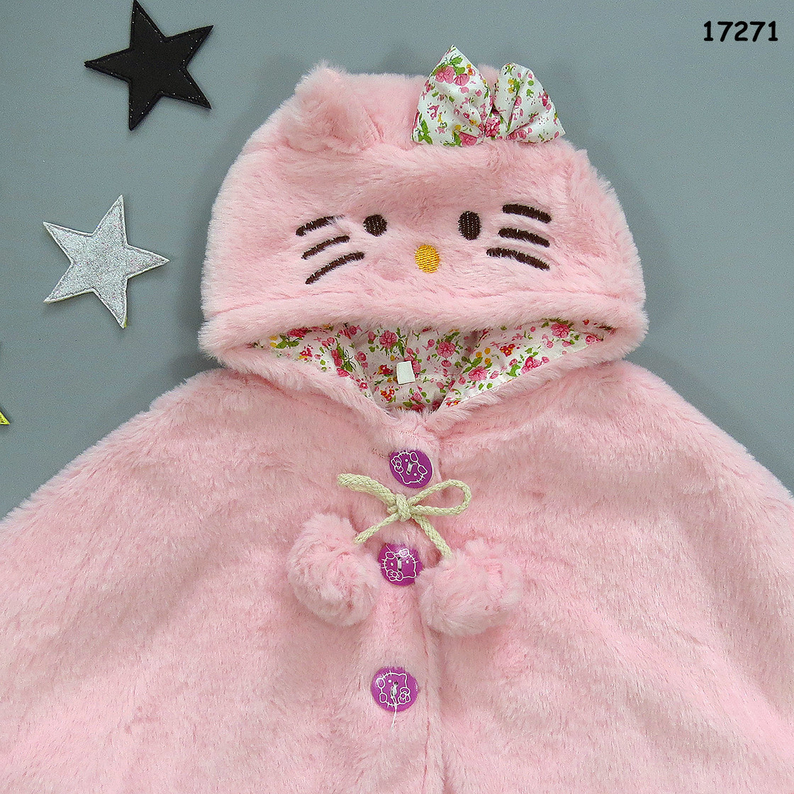 Меховая накидка (болеро) Hello Kitty для девочки. 90-100 см - фото 3 - id-p357803338