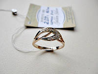 Женское Золотое Кольцо с камнями 2.07 грамма 16 размер