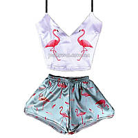 Піжама жіноча Flamingo шовкова Різні кольори, XS-S