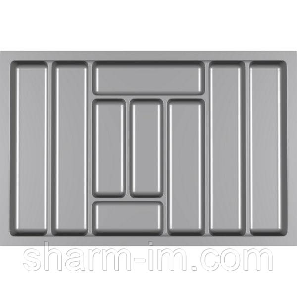 Лоток для столових приборів Standart 800 мм Сірий 730x480x42 мм