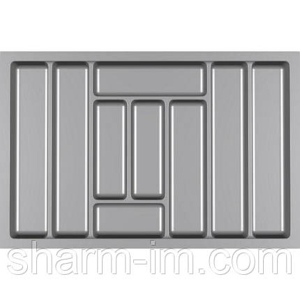 Лоток для столових приборів Standart 800 мм Сірий 730x480x42 мм, фото 1