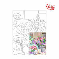 Холст на картоне с контуром Rosa Start 30x40 см акрил хлопок Натюрморт №25 (4823086705159)