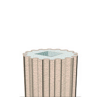 Тело фасадной колонны с каннелюрами Prestige Decor LC102-21