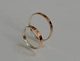 Срібне обручальне кільце зі вставками з золота, фото 7