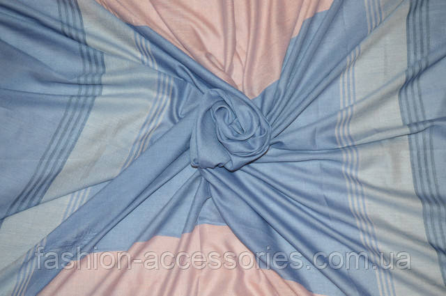 Візерунок красивого синього хустки з бавовни великого розміру Синій великий бавовняний хустку в клітку 3