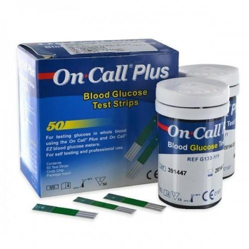 Тест-смужки для глюкометра On-Call Plus, 50 шт.