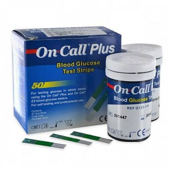 Тест-смужки On Call Plus для глюкометрів, Acon, 50 шт.