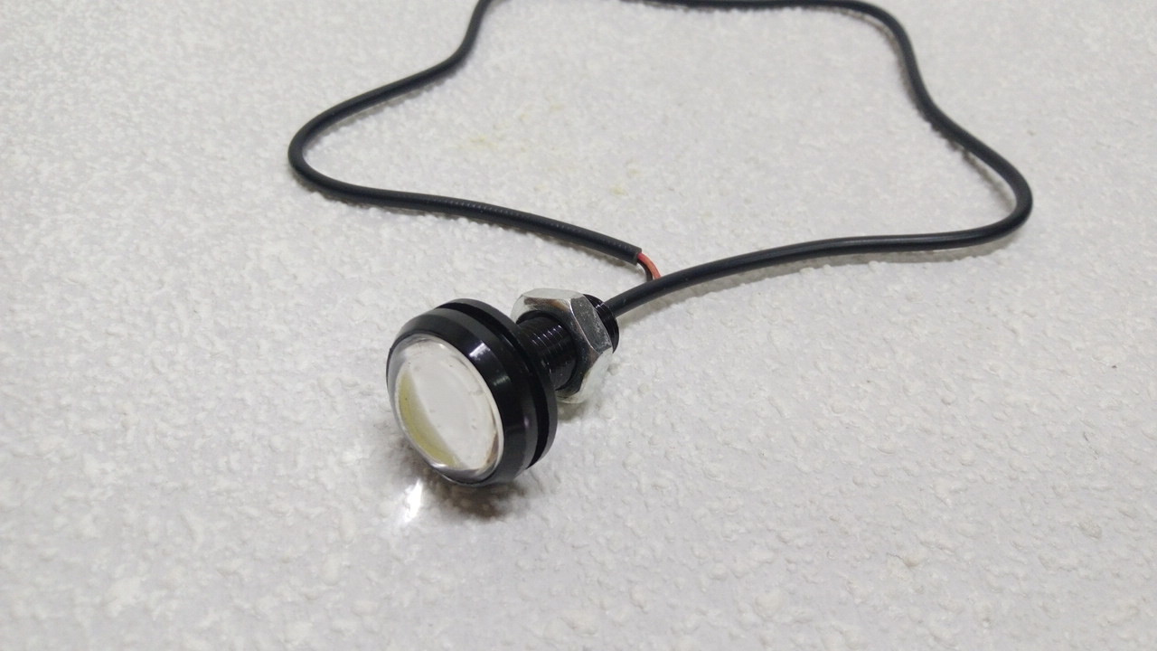 Светодиодная лампа глазок с линзой 12В белая (2шт) - фото 3 - id-p883410925