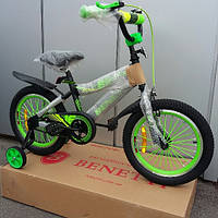Детский велосипед 16 Benetti Bino черно - зелёный