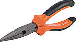 Плоскогубці подовжений. прямі з комб. ручкою, Мо 160 мм, PREMIUM 40-023 (MIOL), фото 2