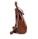Рюкзак сумка (трансформер) міський жіночий шкіряний (чорний), фото 7