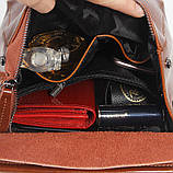 Рюкзак сумка (трансформер) міський жіночий шкіряний (чорний), фото 10