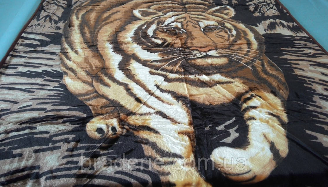 Двоспальний (євро) плед TRUE LOVE 16 тигр
