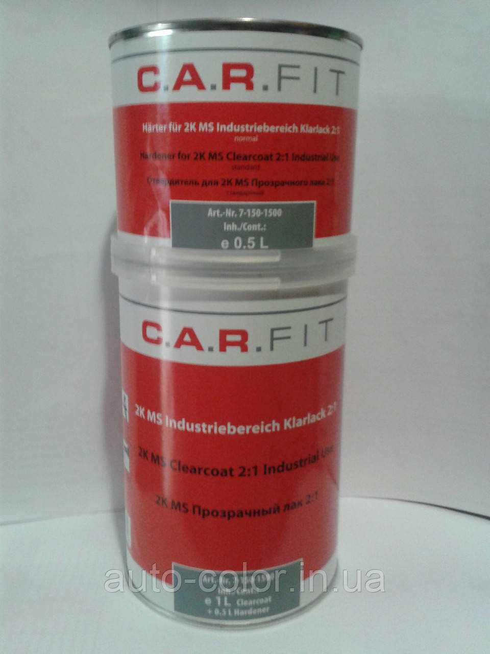 C.A.R.FIT 2К US 2:1 Прозорий лак 1 л+0,5 л (комплект)