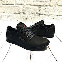 Мужские спортивные туфли кожаные черные C0028 43