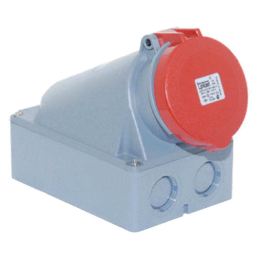 Роз'єм силовий: розетка накладна, 63А, 5 полюсів 3p+n+e, IP44