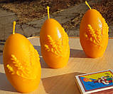 Пасхальна воскова свічка "Яйце з вербою" з натурального бджолиного воску, фото 2