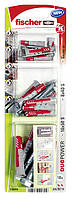 Комплект дюбелів DUOPOWER 6х30/8х40/10х50 S із шурупом універсальний Фішер