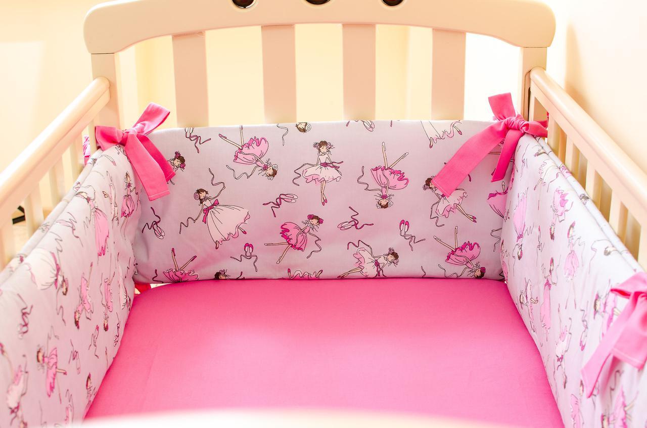 Бортики в детскую кроватку BabySoon Балерины 360см х 27см (507) - фото 4 - id-p883693450