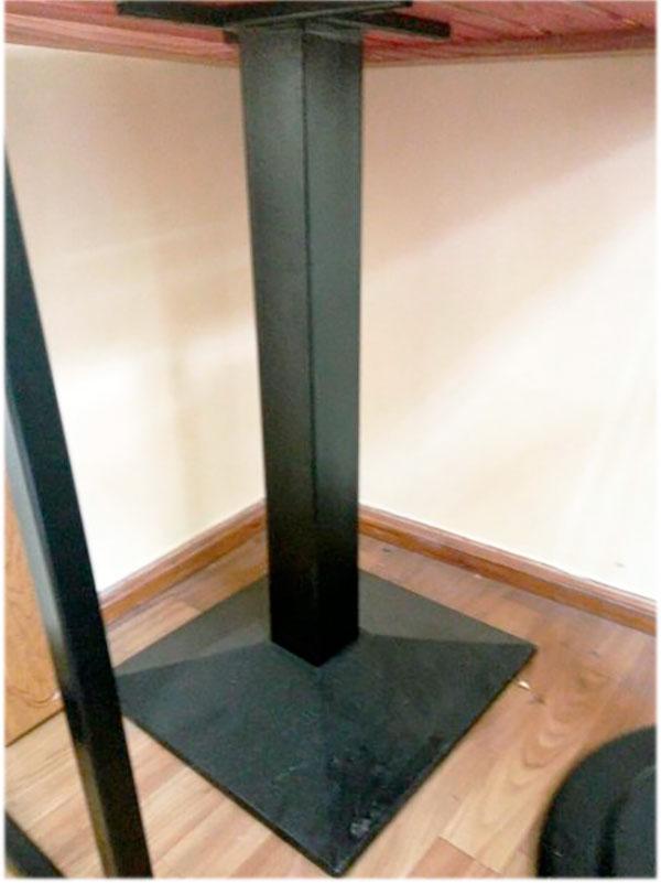 База опора стола Ницца чугунная 430х430 мм, высота 1100 мм, цвет черный, для бара, кафе, ресторана - фото 2 - id-p883672939