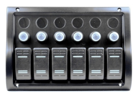 Панель на 6 перемикачів, 1 під сигнал 10016-BK, фото 1