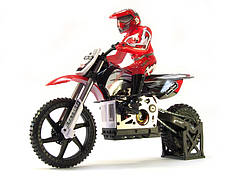 Радіокерована модель Мотоцикл 1:4 Himoto Burstout MX400 Brushed (червоний)  (HM)