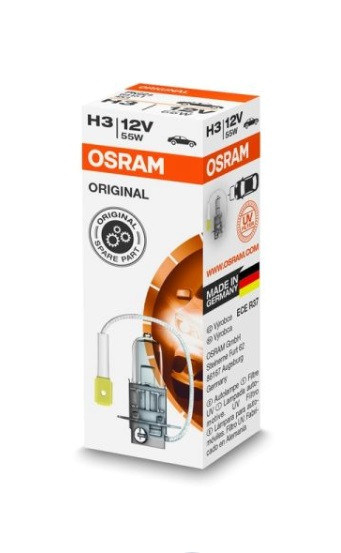 Автолампа галогенна Osram H3 12 V 55 W PK22s Original 64151, фото 1