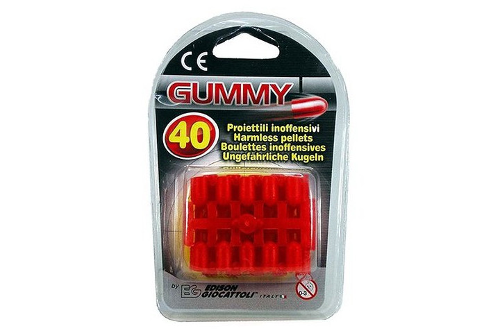 Кульки гумові для іграшкового пістолета Edison Giocattoli калібр 8 мм 40шт (410/42), фото 1