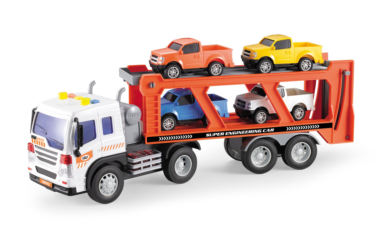 Машинка інерційна 1:16 Wenyi Автовоз зі звуком і світлом, фото 1