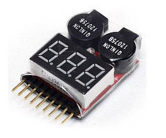 Тестер бортовий Tarot для Li-Pol батарей 1-8S із звуковим сигналом (TL2693)