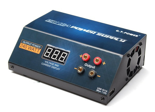 Блок живлення GT Power 16A/240W 15В для зарядних пристроїв, фото 1