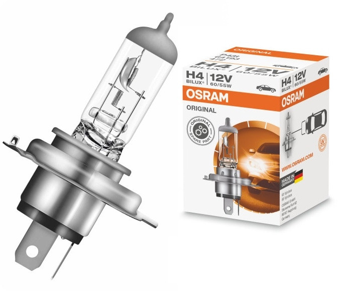 Автолампа галогенна Osram H4 12 V 60/55 W P43t Original 64193, фото 1