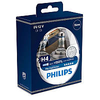 Галогенная лампа PHILIPS H4 12V 60/55W P43T-38 RACING VISION+150% (Set - 2 pcs.) 12342XVPS2