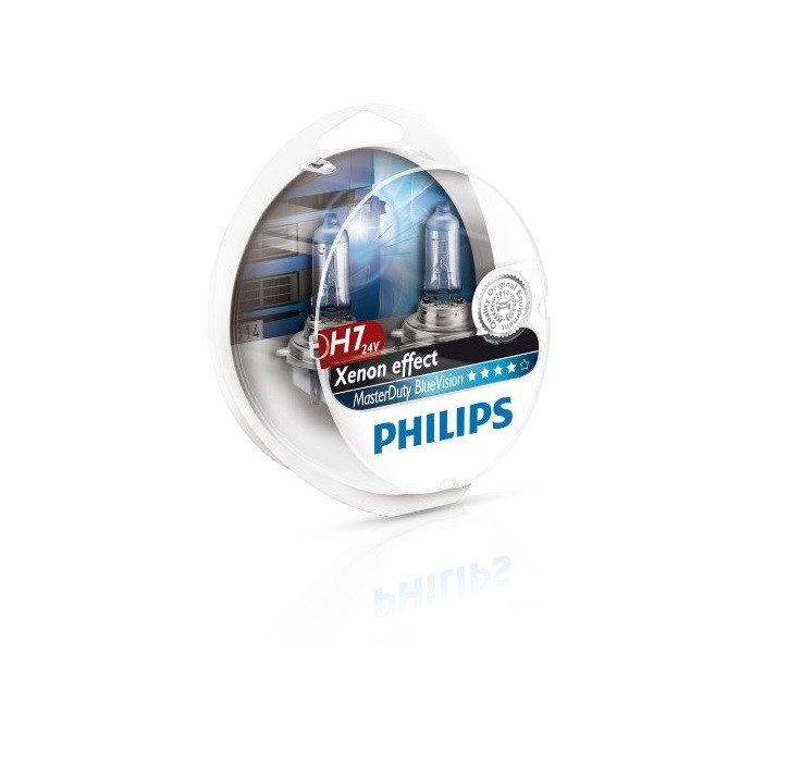 Автолампа галогенная Philips H7 24V 70W PX26D MasterDuty BlueVision (Set-2 pcs.) 13972MDBVS2, фото 1