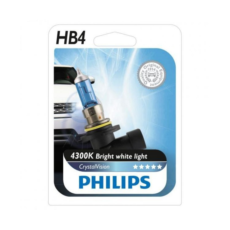 Автолампа галогенна Philips HB4 12 V 65 W P22D CrystalVision Blister 1 pc. 9006CVB1, фото 1