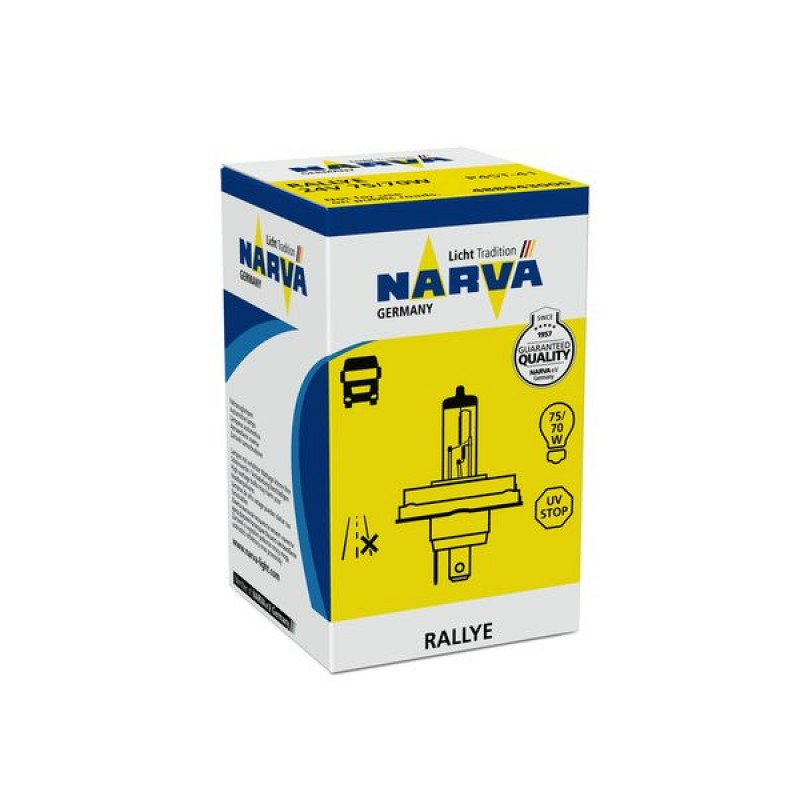 Автолампа галогенна Narva H4 24V 75/70W P45t 48894, фото 1