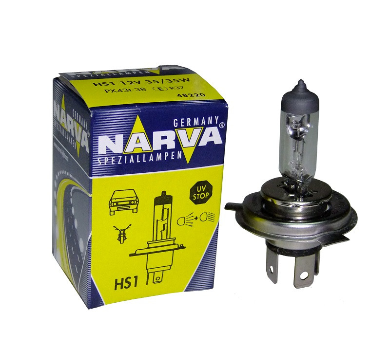 Автолампа галогенна Narva HS1 12 V 35/35 W PX 43t 48220, фото 1